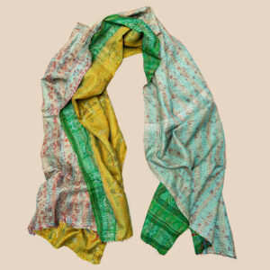 Sari Silk Kantha Shawl 02