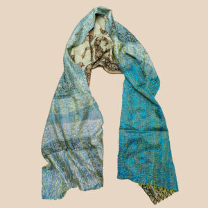 Sari Silk Kantha Shawl 09