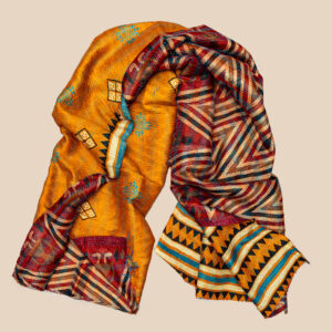 Sari Silk Kantha Shawl 01