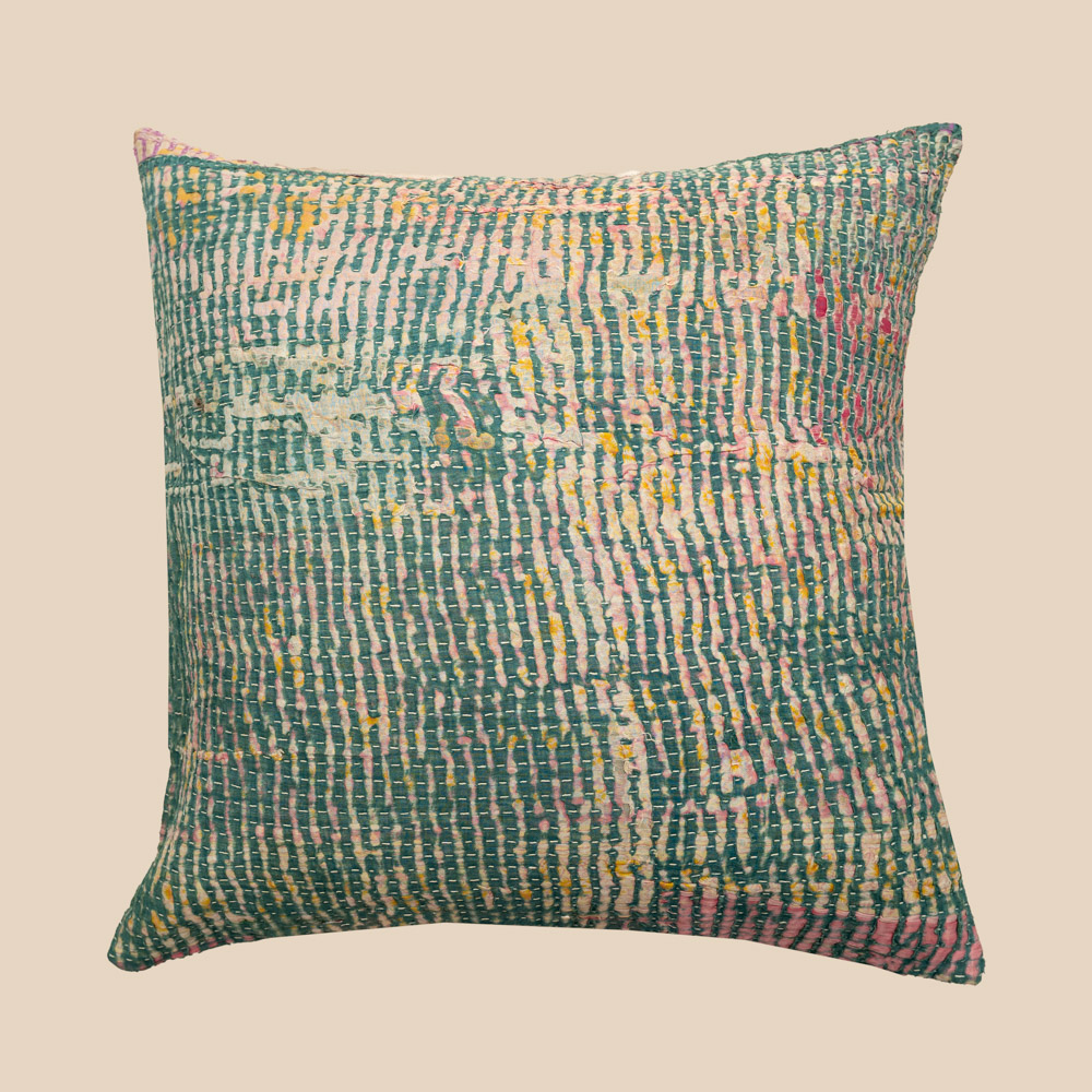 Vintage Kantha Cushion Single Tone 10