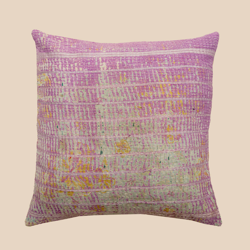 Vintage Kantha Cushion Single Tone 11